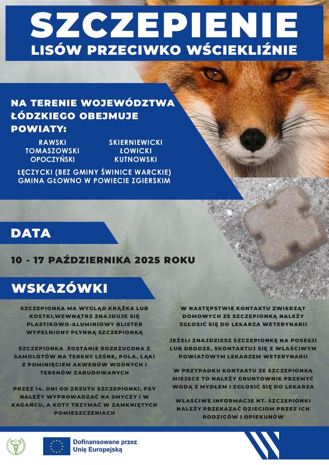 Jesienna akcja szczepienia lisów